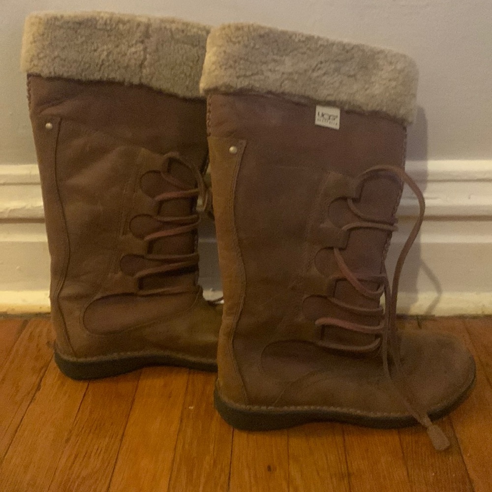 Leather Fur Lined UGG boots